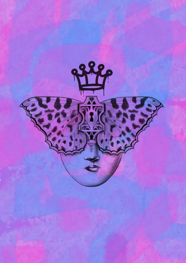 Locked Crown as an A3 art print